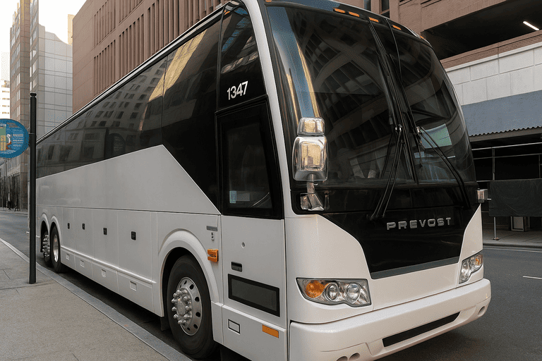 a Charter Bus Rental Eastvale coach bus