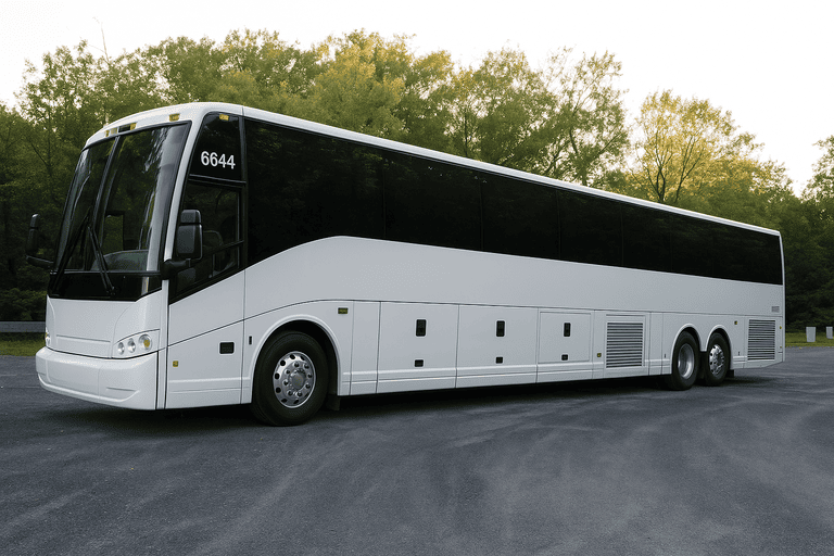 exterior of Charter Bus Rental Eastvale coach bus