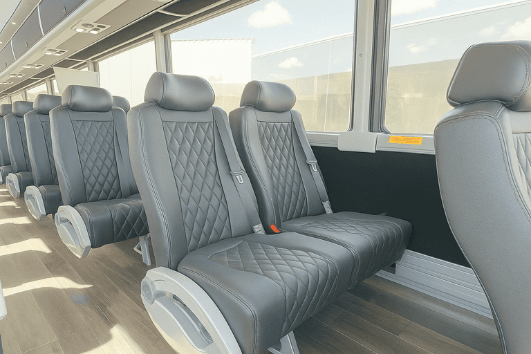 interior of Charter Bus Rental Eastvale charter bus